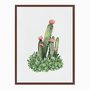 Quadro em Tela Canvas Cactus com Flores