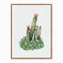 Quadro em Tela Canvas Cactus com Flores