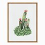 Quadro em Tela Canvas Cactus com Flores