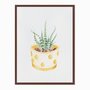 Quadro em Tela Canvas Cactus em Vaso Amarelo com Detalhes