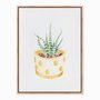 Quadro em Tela Canvas Cactus em Vaso Amarelo com Detalhes