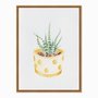 Quadro em Tela Canvas Cactus em Vaso Amarelo com Detalhes