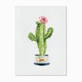 Quadro em Tela Canvas Cactus em Vaso Love