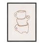 Quadro Em Tela Canvas Canecas De Café Assimétricas Estilo Japandi