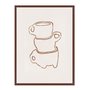 Quadro Em Tela Canvas Canecas De Café Assimétricas Estilo Japandi
