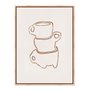 Quadro Em Tela Canvas Canecas De Café Assimétricas Estilo Japandi