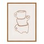 Quadro Em Tela Canvas Canecas De Café Assimétricas Estilo Japandi