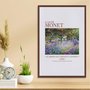 Quadro em Tela Canvas Canteiro de Íris no Jardim em Giverny de Claude Monet