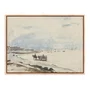 Quadro Em Tela Canvas "Carrinho na Praia de Etretat" de Johan Barthold Jongkind