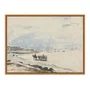 Quadro Em Tela Canvas "Carrinho na Praia de Etretat" de Johan Barthold Jongkind