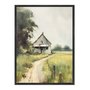 Quadro Em Tela Canvas Casa no Campo Vintage Farmhouse