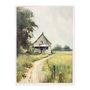 Quadro Em Tela Canvas Casa no Campo Vintage Farmhouse