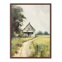 Quadro Em Tela Canvas Casa no Campo Vintage Farmhouse