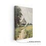 Quadro Em Tela Canvas Casa no Campo Vintage Farmhouse