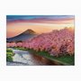 Quadro em Tela Canvas Cerejeiras no Monte Fuji