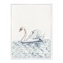 Quadro Em Tela Canvas Cisne No Lago Vintage Farmhouse