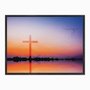 Quadro em Tela Canvas Cruz Sob o Pôr do Sol