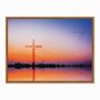 Quadro em Tela Canvas Cruz Sob o Pôr do Sol