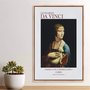 Quadro em Tela Canvas Dama com Arminho de Leonardo da Vinci