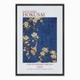 Quadro em Tela Canvas Dom Fafe e Flores de Cerejeira Chorona de Kathushika Hokusai