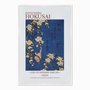 Quadro em Tela Canvas Dom Fafe e Flores de Cerejeira Chorona de Kathushika Hokusai