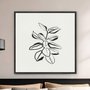 Quadro Em Tela Canvas Esboço Planta Estilo Japandi