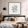 Quadro Em Tela Canvas Esboço Planta Estilo Japandi