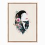 Quadro em Tela Canvas Face Mulher com Flores