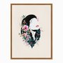 Quadro em Tela Canvas Face Mulher com Flores