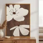 Quadro Em Tela Canvas Floral Chocolate Estilo Modern Heritage