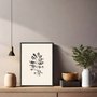 Quadro Em Tela Canvas Folhas Abstratas Minimalistas Estilo Japandi