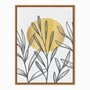 Quadro em Tela Canvas Folhas com Círculo Amarelo
