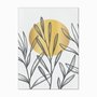 Quadro em Tela Canvas Folhas com Círculo Amarelo