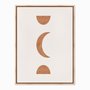 Quadro em Tela Canvas Geométrico Meia Lua e Meio Círculos