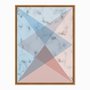 Quadro em Tela Canvas Geométrico Rosa com Azul