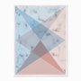 Quadro em Tela Canvas Geométrico Rosa com Azul
