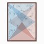 Quadro em Tela Canvas Geométrico Rosa com Azul