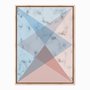 Quadro em Tela Canvas Geométrico Rosa com Azul
