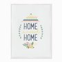 Quadro em Tela Canvas Home Sweet Home com Flores