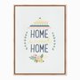 Quadro em Tela Canvas Home Sweet Home com Flores