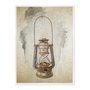 Quadro Em Tela Canvas Lampião Vintage Farmhouse