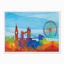 Quadro em Tela Canvas London Aquarela