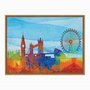 Quadro em Tela Canvas London Aquarela