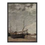 Quadro Em Tela Canvas "Maré Baixa, Veleiros Encalhados" de Eugène Boudin
