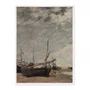 Quadro Em Tela Canvas "Maré Baixa, Veleiros Encalhados" de Eugène Boudin