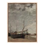 Quadro Em Tela Canvas "Maré Baixa, Veleiros Encalhados" de Eugène Boudin