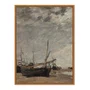 Quadro Em Tela Canvas "Maré Baixa, Veleiros Encalhados" de Eugène Boudin