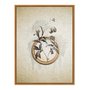 Quadro Em Tela Canvas Molduras Com Flores Vintage