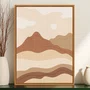 Quadro Em Tela Canvas Montanhas Paisagem Estilo Boho