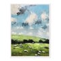 Quadro Em Tela Canvas Ovelhas E Pastagens Farmhouse